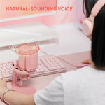 FEELWORLD VM1-XS-P USB Gaming Microphone One Touch Mute / Noise Cancellation RGB Light Cardioid Desktop Stand