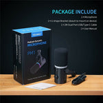 FEELWORLD PM1 Dynamic Microphone XLR / USB Podcast Gaming Streaming Recording Mic with RGB Lighting