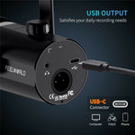 FEELWORLD PM1 Dynamic Microphone XLR / USB Podcast Gaming Streaming Recording Mic with RGB Lighting