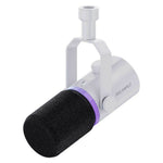 FEELWORLD PM1-W Dynamic Microphone XLR / USB Podcast Gaming Streaming Recording Mic with RGB Lighting