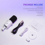 FEELWORLD PM1-XS-W XLR  /  USB Dual Output Desktop Mic for Recording  /  Gaming  /  Streaming Professional Dynamic Microphone
