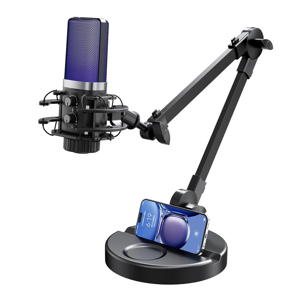 YANMAI X3R RGB Lighting Desktop Microphone Noise Cancelling Capacitor Microphone for Live Streaming / Recording