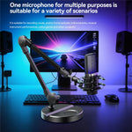 YANMAI X3R RGB Lighting Desktop Microphone Noise Cancelling Capacitor Microphone for Live Streaming / Recording