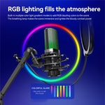 YANMAI X3R RGB Lighting Desktop Microphone Noise Cancelling Capacitor Microphone for Live Streaming / Recording