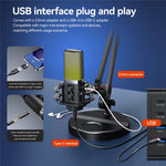 YANMAI X3R RGB Lighting Desktop Microphone Noise Cancelling Capacitor Microphone for Live Streaming / Recording