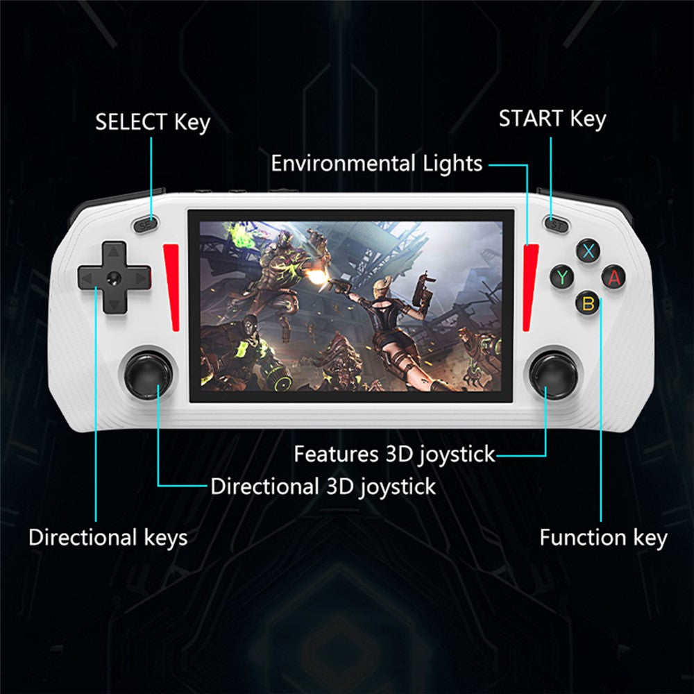 G33 4.3 Inch Handheld Game Console 20 Emulators HD TV Output Gaming Device (with 64G System Memory, without Memory Card)
