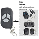 For Rossi & Peccinin DZ 3  /  DZ 4  /  DZ Nano Turbo  /  DZ 3 Turbo  /  DZ 4 Turbo 433MHz Garage Door Remote Control Rolling Code 3 Button 50-100M Range Remote Controller Transmitter