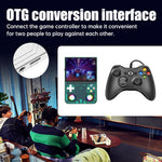 R36ultra X Handheld Game Console with 32GB TF Card Dual 3D Joysticks 4.5 Inch IPS Screen Gamepad with RGB Light