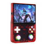 R36ultra X Håndholdt Spillekonsol med 50 GB TF-kort, Dobbelte 3D Joysticks, 4,5 Tommer IPS-skærm, Gamepad med RGB-lys