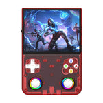 R36ultra X Håndholdt Spillekonsol med 50 GB TF-kort, Dobbelte 3D Joysticks, 4,5 Tommer IPS-skærm, Gamepad med RGB-lys