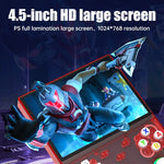 R36ultra X Håndholdt Spillekonsol med 50 GB TF-kort, Dobbelte 3D Joysticks, 4,5 Tommer IPS-skærm, Gamepad med RGB-lys