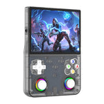 R36ultra X Håndholdt Spillekonsol med 50 GB TF-kort, Dobbelte 3D Joysticks, 4,5 Tommer IPS-skærm, Gamepad med RGB-lys