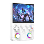 R36ultra X Håndholdt Spillekonsol med 50 GB TF-kort, Dobbelte 3D Joysticks, 4,5 Tommer IPS-skærm, Gamepad med RGB-lys