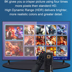 X8 64GB Dual System TV Game Stick Retro Gaming Console with 8K Output and 2.4G Wireless Controllers