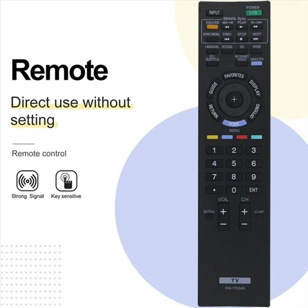 RM-YD040 For Sony TV Remote Control Battery Operated Infrared Replacement Controller