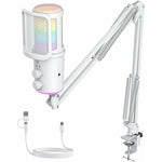 ONIKUMA M530 USB Condenser Microphone RGB Gaming Mic with Noise Reduction for Streaming