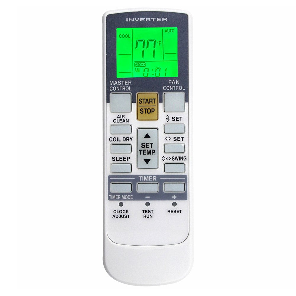 AR-RY12 Infrared Remote Control with Backlit for Fujitsu Air Conditioner 10m Range LCD Display Controller Replacement