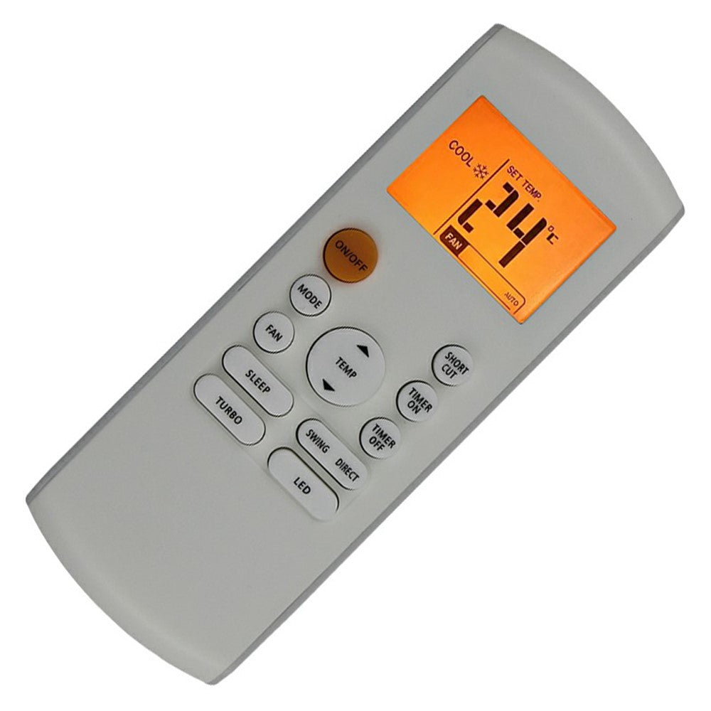 RG57B1-BGE Remote Control with Backlit LCD Display IR Controller for Midea Air Conditioner