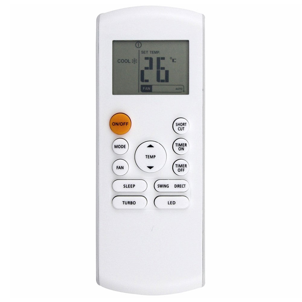 RG57B1-BGE Remote Control without Backlit for Midea Air Conditioner LCD Display IR Controller