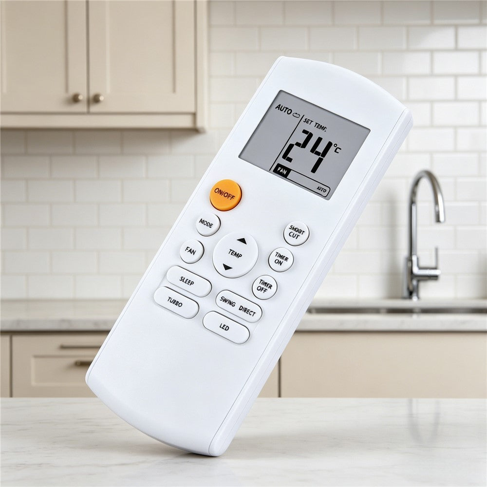 RG57B1-BGE Remote Control without Backlit for Midea Air Conditioner LCD Display IR Controller