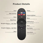 XRT270 For VIZIO Smart TV Voice Remote Control Ergonomic Handheld Controller