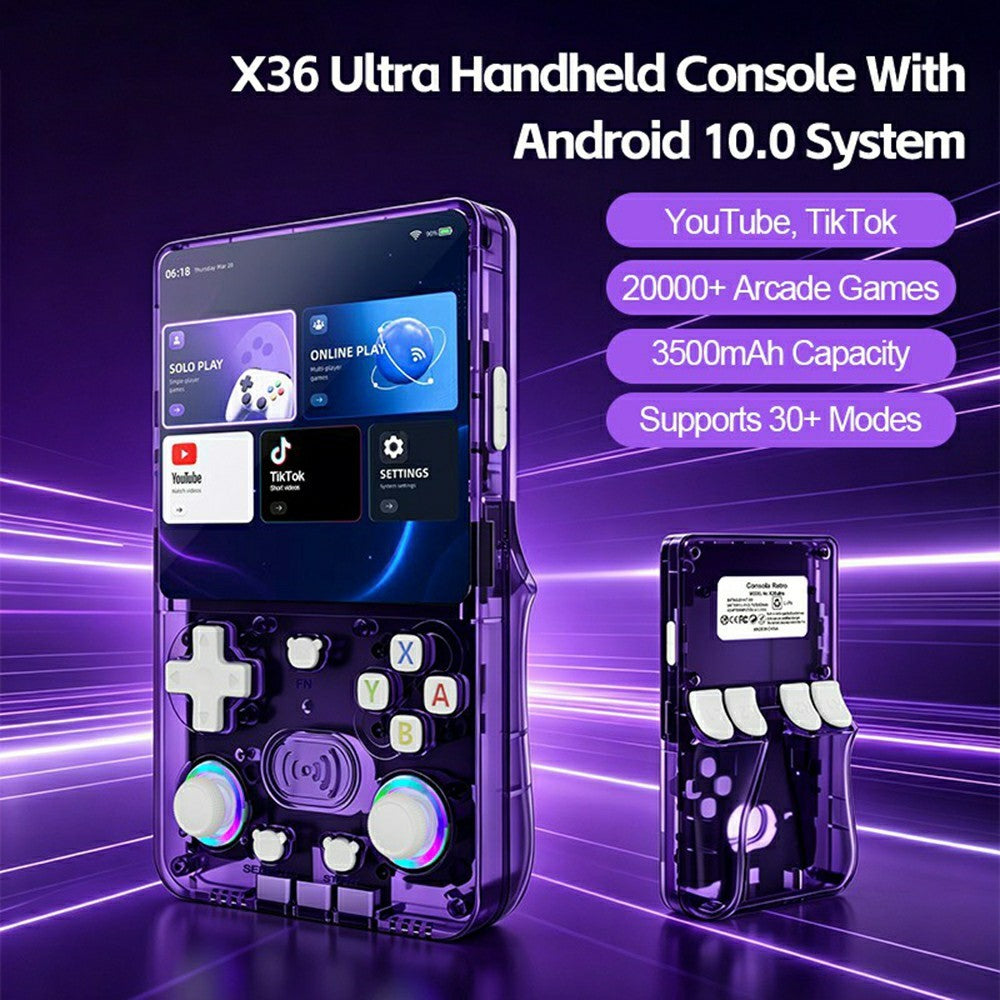 X36 Ultra Handheld Game Console 4.2 Inch IPS Screen Retro Classic Gamepad, 1+8GB