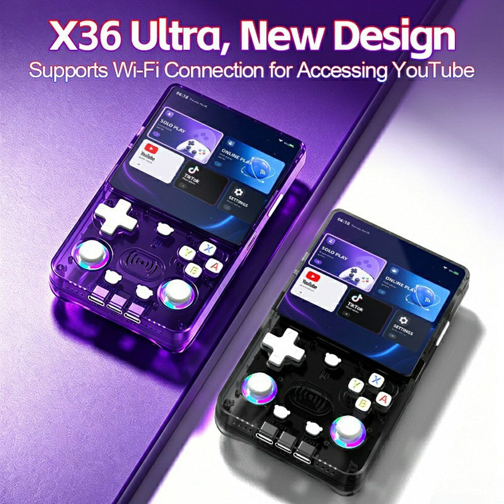 X36 Ultra Handheld Game Console 4.2 Inch IPS Screen Retro Classic Gamepad, 1+8GB