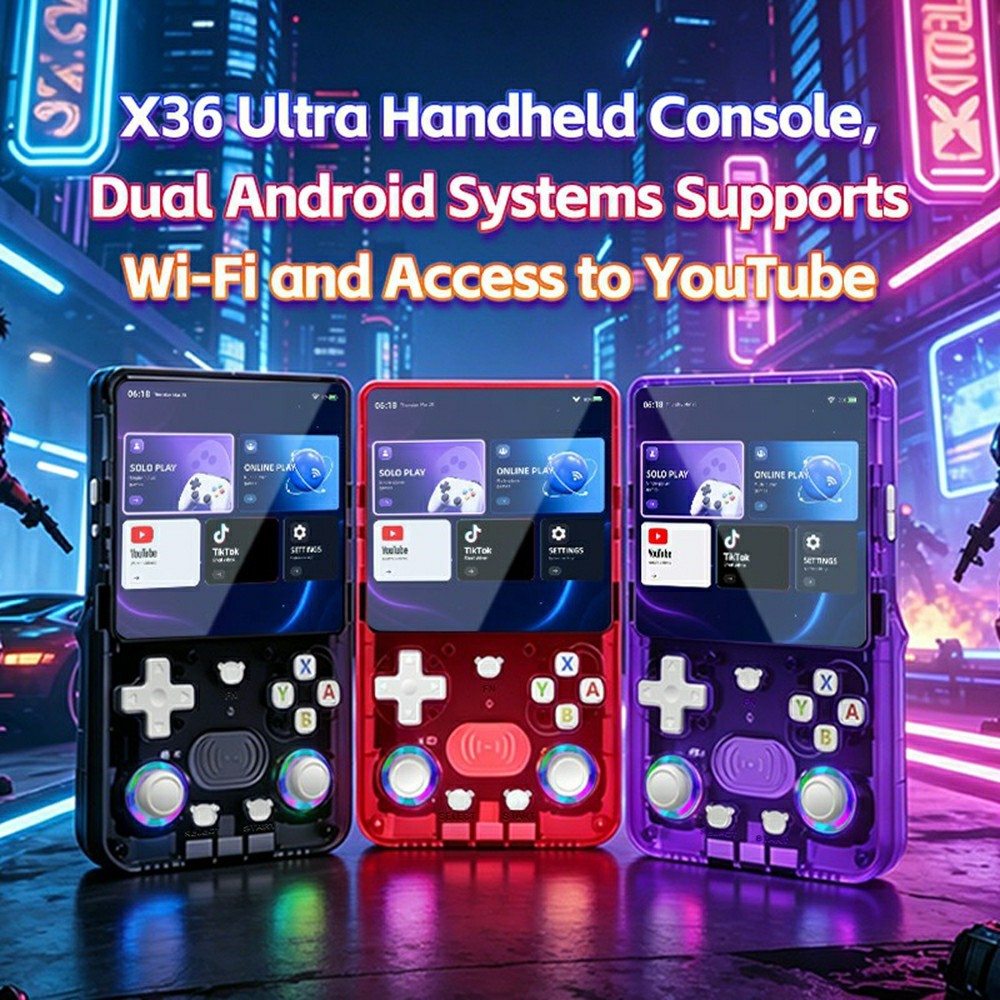 X36 Ultra Handheld Game Console 4.2 Inch IPS Screen Retro Classic Gamepad, 1+8GB