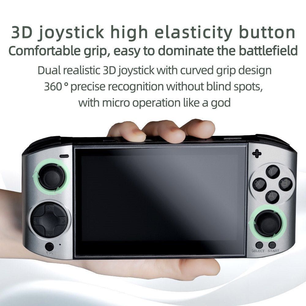 09 Ultra Handheld Game Console 5.1 Inch OLED 30+ Emulators HD Output Dual 3D Joystick Retro Arcade Gamepad, with 64GB TF Card