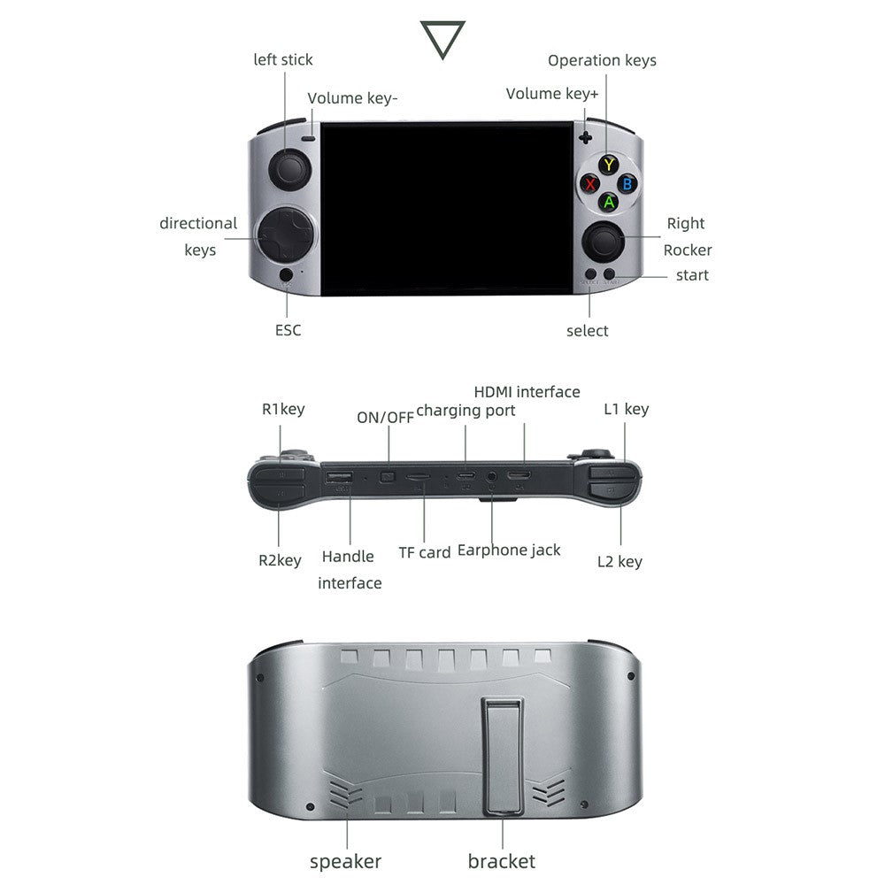 09 Ultra Handheld Game Console 5.1 Inch OLED 30+ Emulators HD Output Dual 3D Joystick Retro Arcade Gamepad, with 64GB TF Card