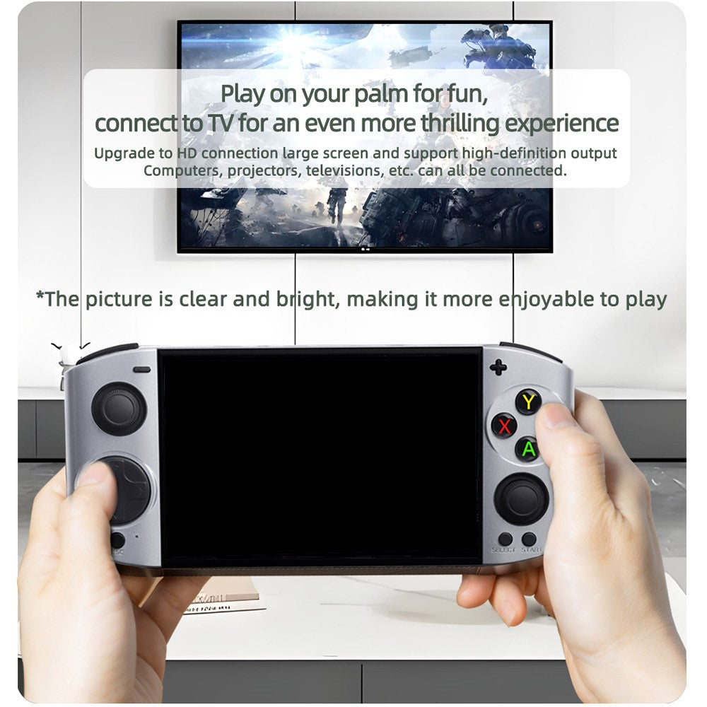09 Ultra Handheld Game Console 5.1 Inch OLED 30+ Emulators HD Output Dual 3D Joystick Retro Arcade Gamepad, with 64GB TF Card
