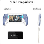 PROJECT X Pro Håndholdt Spillekonsol 4,3 Tommer IPS-Skærm Dobbelte 3D Joysticks HD-Output 7-Farvet Stemningslys, med 16GB TF-Kort