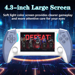 PROJECT X Pro Håndholdt Spillekonsol 4,3 Tommer IPS-Skærm Dobbelte 3D Joysticks HD-Output 7-Farvet Stemningslys, med 16GB TF-Kort