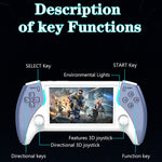 PROJECT X Pro Håndholdt Spillekonsol 4,3 Tommer IPS-Skærm Dobbelte 3D Joysticks HD-Output 7-Farvet Stemningslys, med 16GB TF-Kort