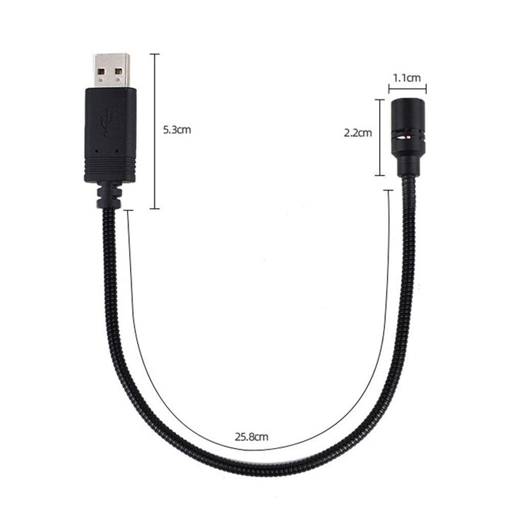 HY-302 Mini USB Microphone for Laptop and Desktop Computer PC Condenser Mic with Gooseneck