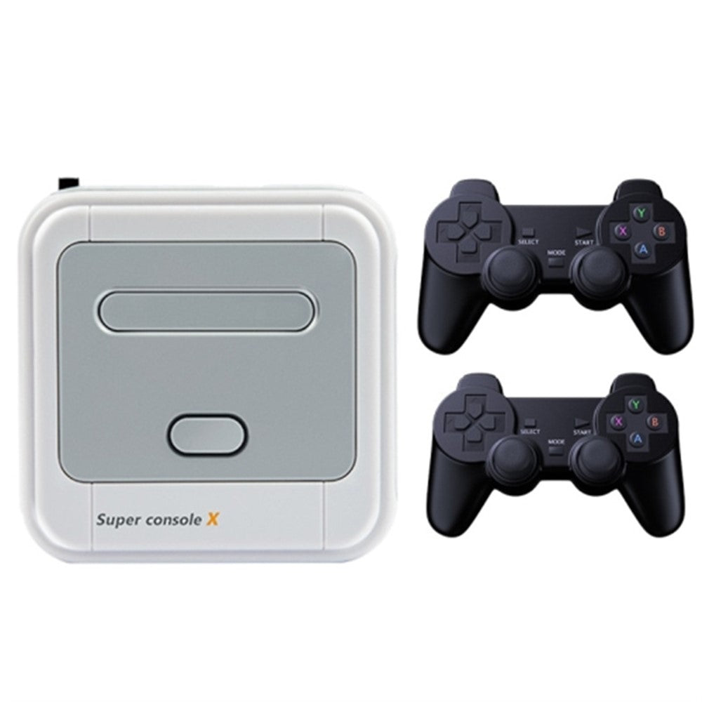 SUPER CONSOLE X Bærbar Minispillekonsol med 2 Trådløse Controllere 3D HD Hjemmespilleboks (128GB)
