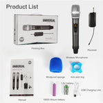 M-3 Portable Microphone Set with Receiver U-Band FM Wireless Microphone for Speaker Karaoke