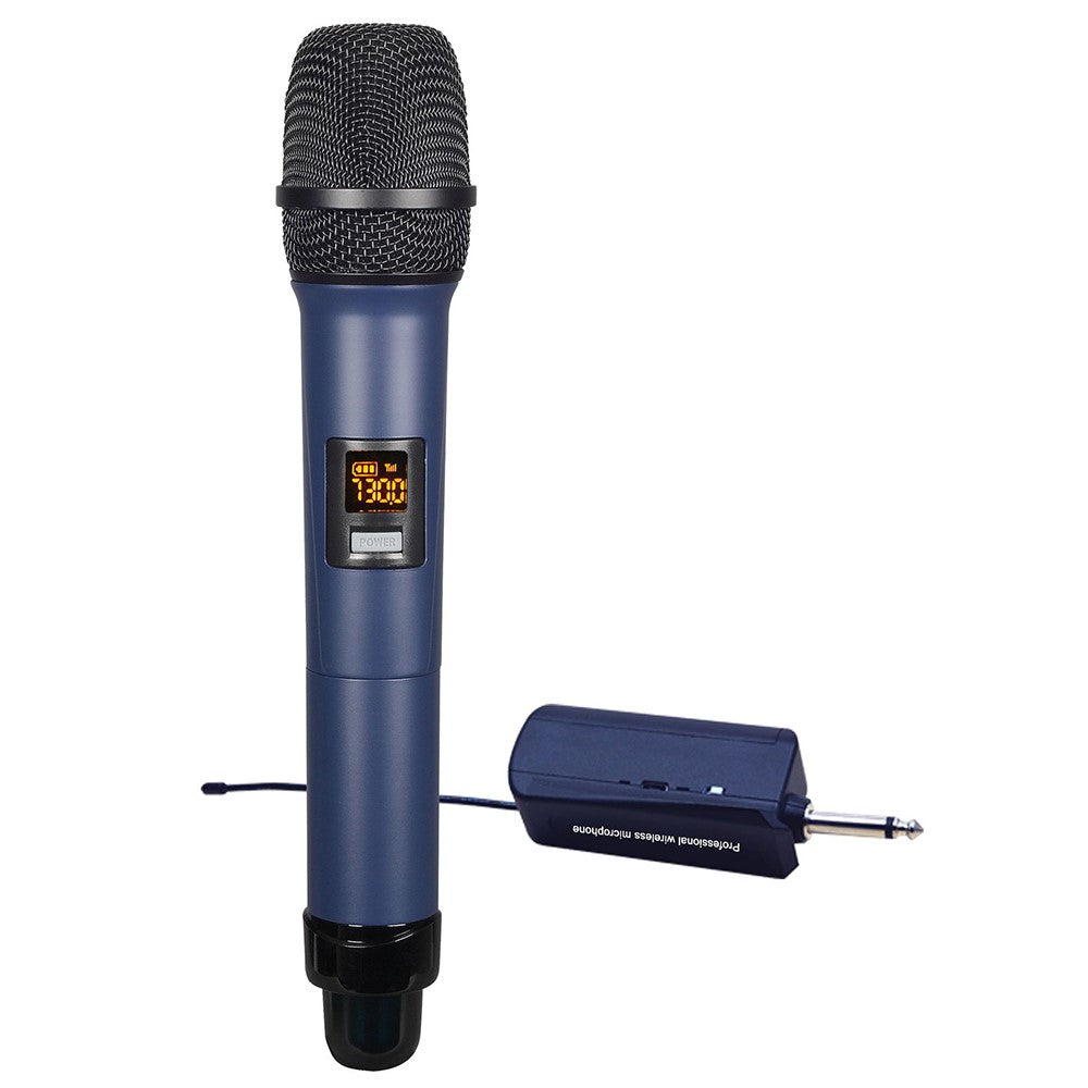 W-14 Moving Coil Microphone U-Band FM Wireless Mic with Receiver Home Karaoke Microphone