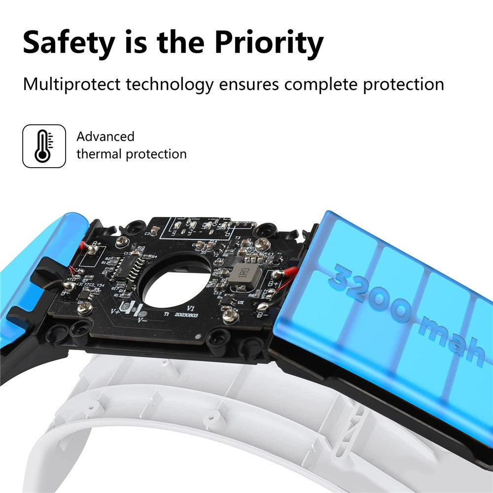 Adjustable Head Strap for Meta Quest 3 Headset VR Replacement Headband VR Accessories Built-In 6400mAh