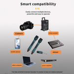 TX-12 Stage Singing Wireless Microphone Outdoor Home Live Streaming Rechargeable Mic, 2 Mics + 1 Receiver