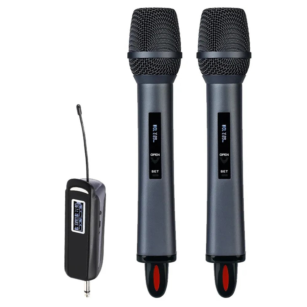 TX-12 Stage Singing Wireless Microphone Outdoor Home Live Streaming Rechargeable Mic, 2 Mics + 1 Receiver
