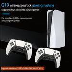 Q10 2.4G Trådløs HD-videospilkonsol 128G Plug and Play-spillemaskine med 2 gamepads til PSP