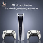 Q10 2.4G Trådløs HD-videospilkonsol 128G Plug and Play-spillemaskine med 2 gamepads til PSP