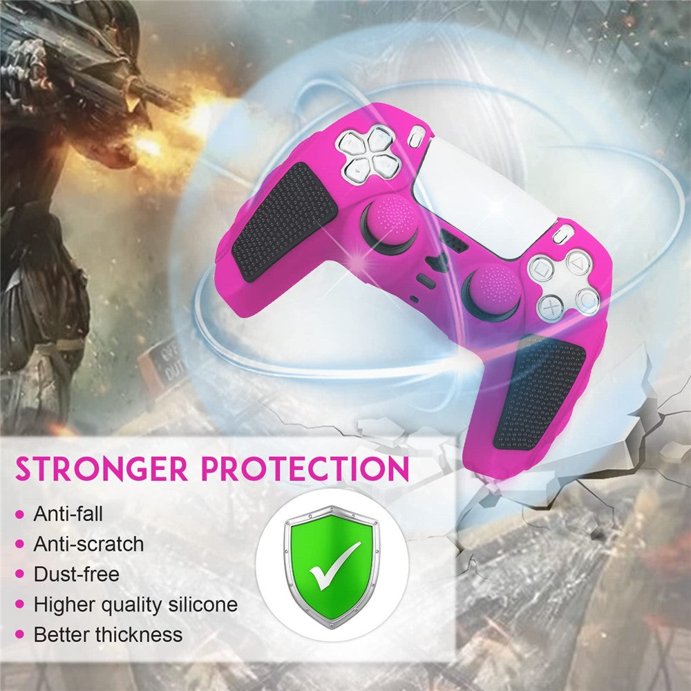 For Sony PlayStation 5 Controller Silicone Case Color Matching Protective Cover (Without Joy-Pad Caps)