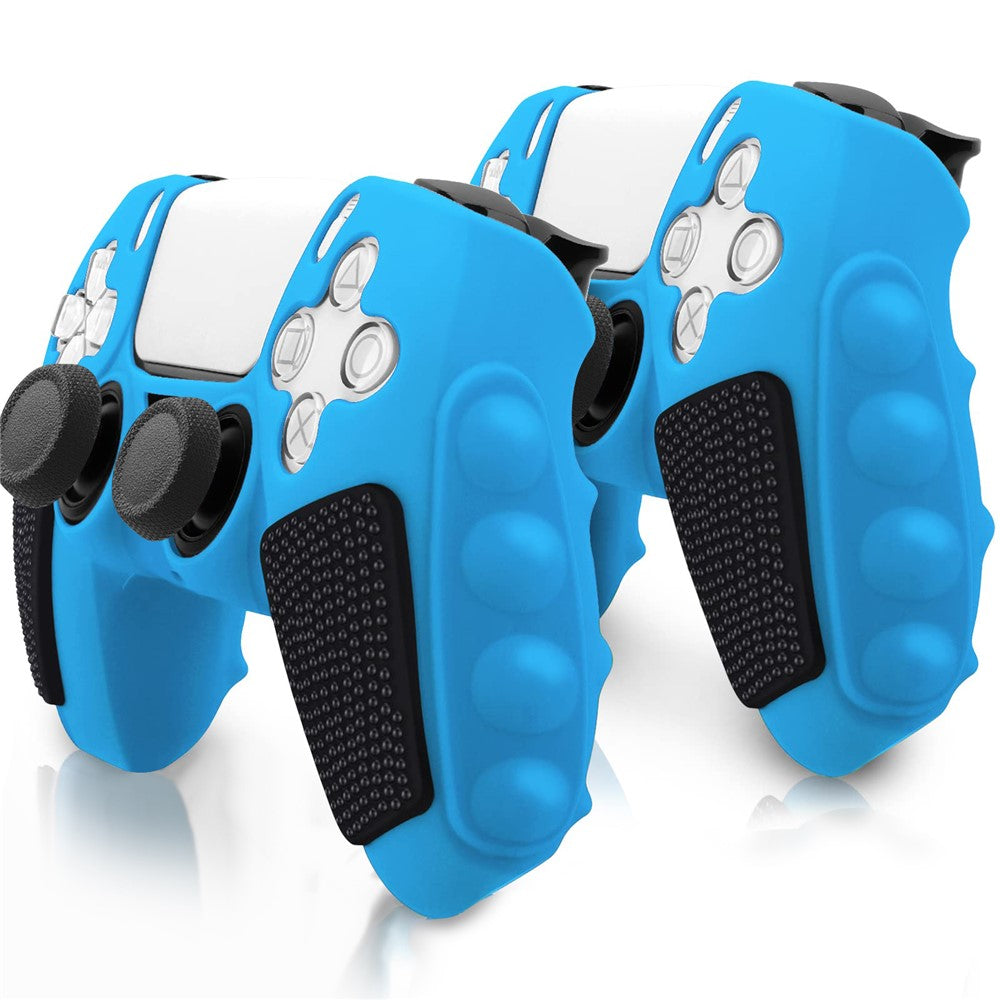 For Sony PlayStation 5 Controller Silicone Case Color Matching Protective Cover (Without Joy-Pad Caps)