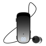 K65 Incoming Call Vibration Digital Display Retractable Lavalier Bluetooth-compatible Earphones