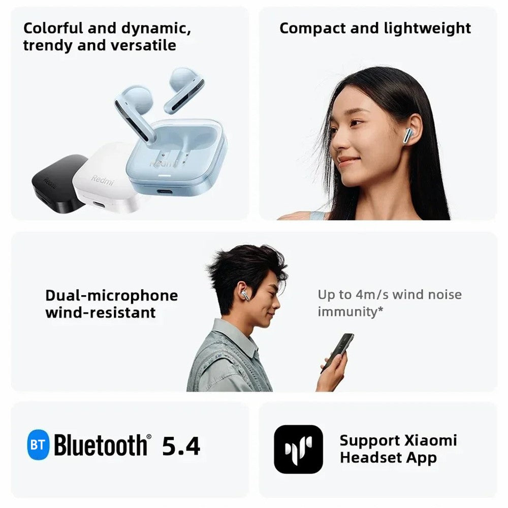 XIAOMI Redmi Buds 6 Active Bluetooth-compatible Wireless Earphone Semi-in-ear Deep Bass Music Headset (Chinese Version)