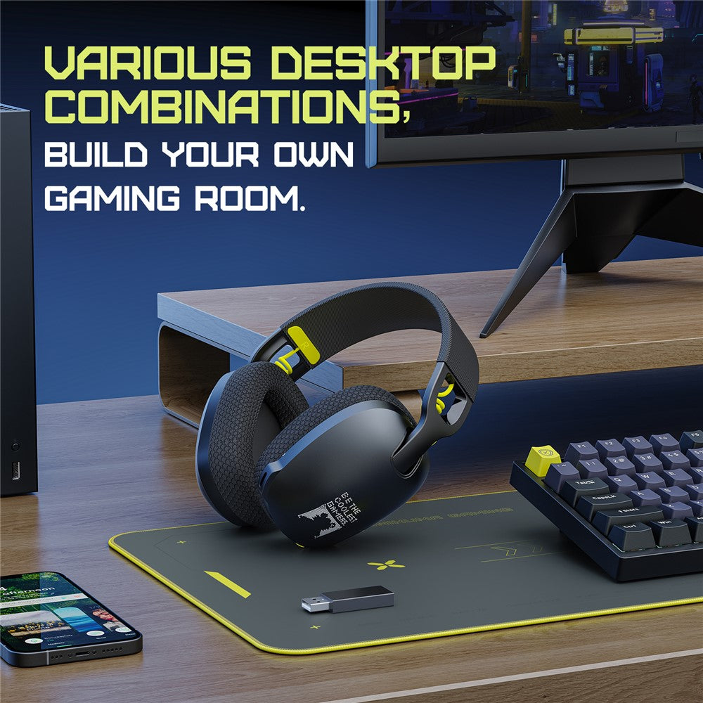 ONIKUMA B2 2.4G Wireless / Bluetooth-compatible / Wired Over-Ear Headphone Stereo Bluetooth-compatible Gaming Music Headset