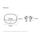 AWEI T88 Noise Reduction Bluetooth-compatible Headset TWS Wireless Headphone Waterproof Earphone