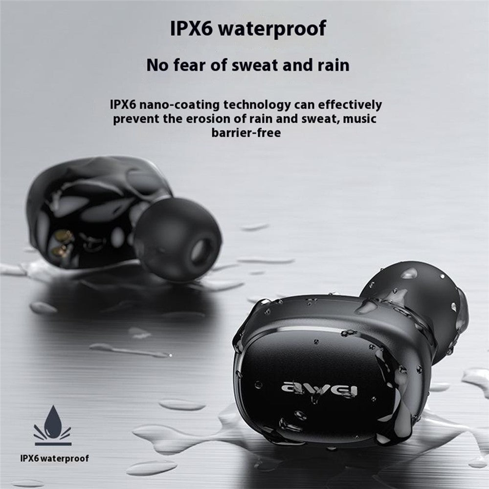 AWEI T13 Pro HiFi Stereo Sound Bluetooth-compatible Headset Touch Control Wireless Headphone Built-in 8mm Driver Unit